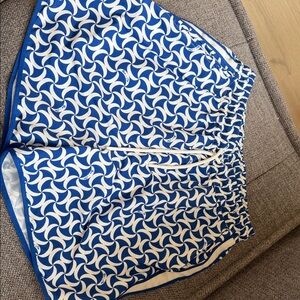 Reiss Blue and White Patterned Swim Trunks